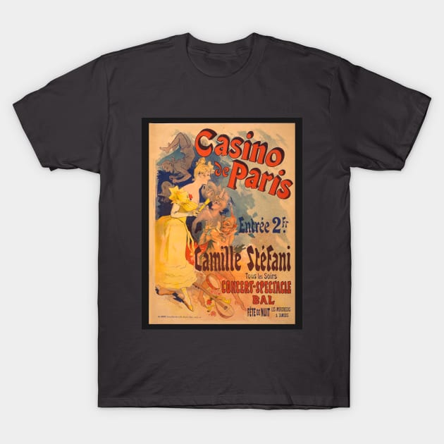 Vintage europe poster paris gambling T-Shirt by SpaceWiz95